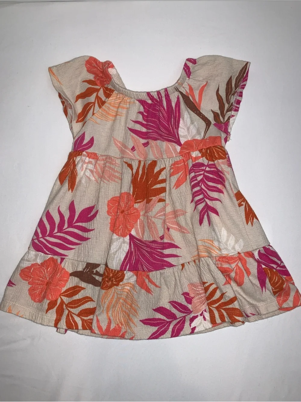 Carter’s Floral Print Crinkle Dress